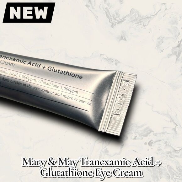 New – Mary & May Tranexamic Acid + Glutathione Eye Cream | Brightening Dark Circ - Picture 5 of 6